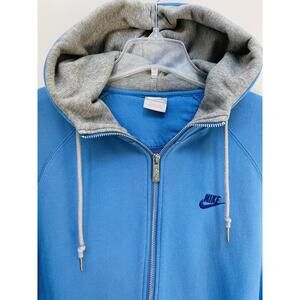 Nike Hooded Sweatshirt Mens Large Zippered Blue Gray Purple